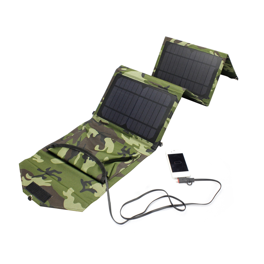 14w 4-panel Folding Solar Charger