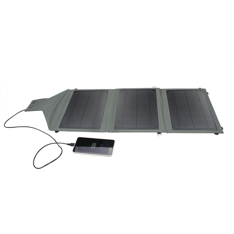 15w 3-panel Folding Solar Charger