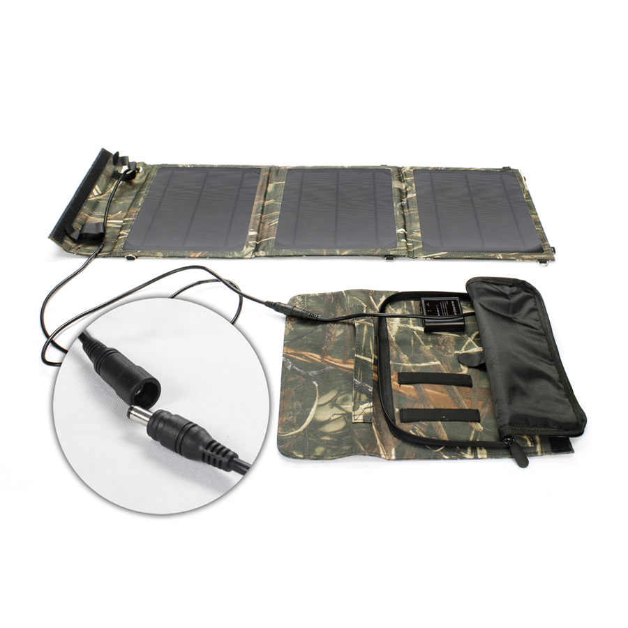 15w 3-panel detachable folding solar panel charger