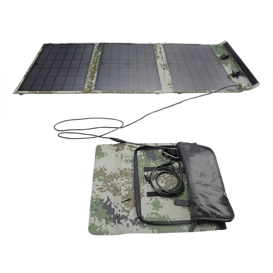 30w 3-panel detachable folding solar panel charger